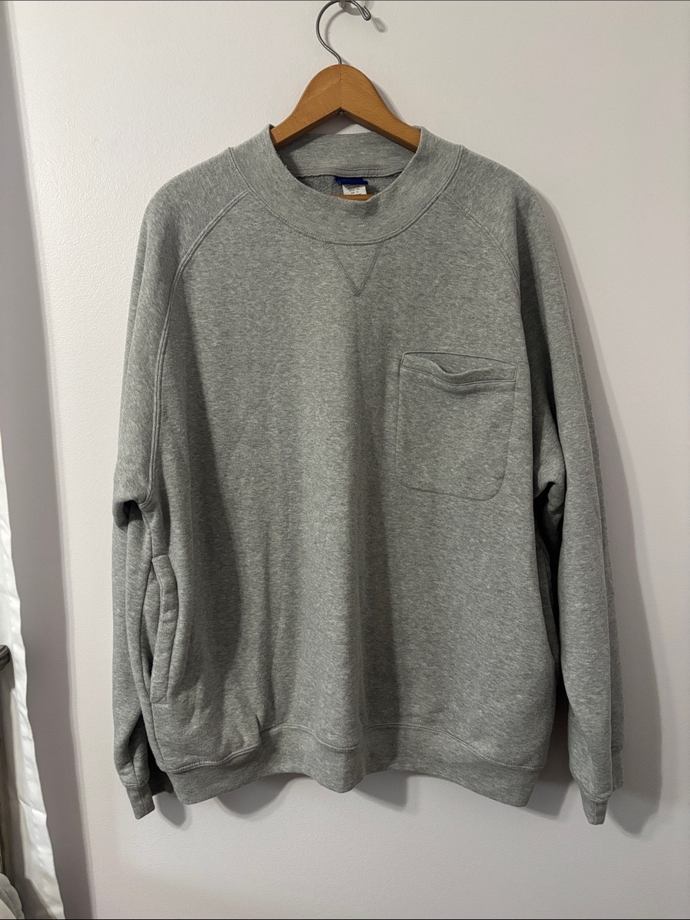 Active Joe Heather Gray Crewneck Pocket Sweatshirt